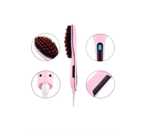 Fön Etkili Saç Düzleştirici Tarak Yıpranma Karşıtı Döner Kablo Isı Ayarlı