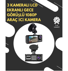 G-Sensör ve Hareket Algılama Destekli 1080p Araç İçi Güvenlik Kamerası