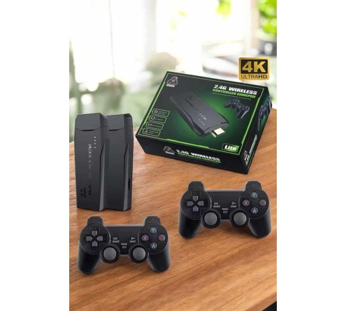 Gaming Atari 2.4g Uyumlu Kablosuz Çift Kol Game Stick