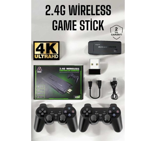 Gaming Atari 2.4g Uyumlu Kablosuz Çift Kol Game Stick