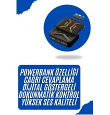 Bluetooth Kulaklık Dahili Powerbank Kablolu Düşük Gecikmeli Bluetooth 5.2