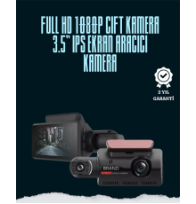 Gece Görüşlü 1080P Çift Lens Dashcam – Park Modu ve Gelişmiş Hareket Sensörü