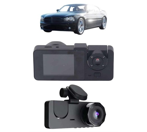 Gece Görüşlü DVR 3 Lensli Araç İçi Sürüş Kamerası Video Kaydedici