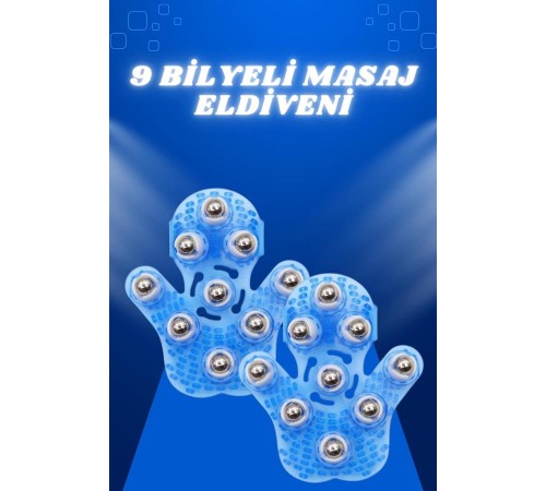 Giyilebiilir Masaj Eldiveni 9 Bilyeli Tüm Vücut Masajına Uygun
