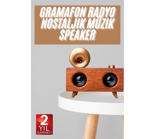 Gramafon Nostaljik Radyo Yüksek Ses Kalitesi USB TF Kart Aux