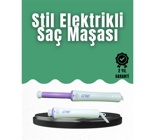 GW Taşınabilir Saç Maşası – 360° Döner Kablo, Negatif İyonlu Seramik Teknoloji