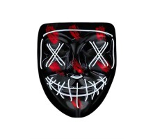 Hallowen Parti Maskesi Neon Led Işıklı Maske 3 Modlu Cadılar Bayramı Maskesi