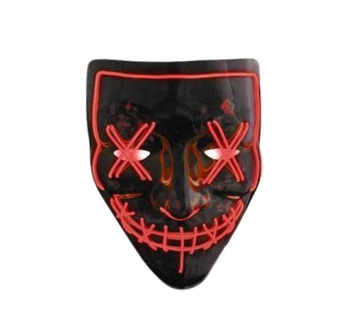 Hallowen Parti Maskesi Neon Led Işıklı Maske 3 Modlu Cadılar Bayramı Maskesi