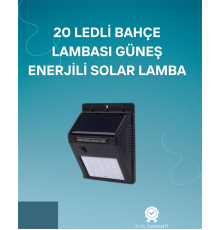 Hareket Sensörlü Solar Lamba | 120° Algılama Açısı, 3-4 Metre Mesafe, Suya Dayanıklı LED