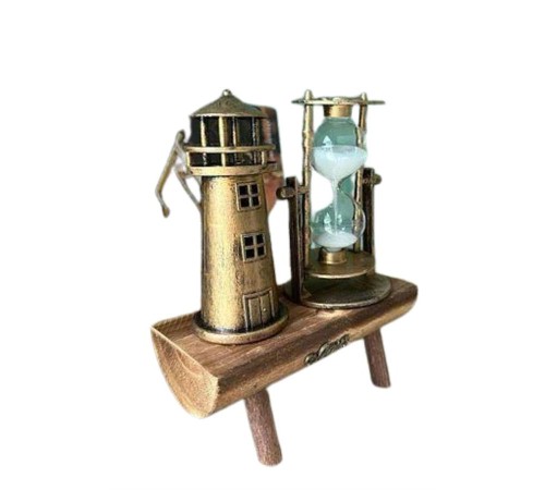 Hediyelik Eşya Retro Ahşap Deniz Feneri Kum Saati Biblo Hediyelik Eşya Retro Ahşap Deniz Feneri Kum Saati Biblo