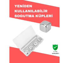 Hızlı Soğutma Özellikli Paslanmaz Metal Buz Küpü Takımı