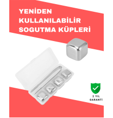 Hızlı Soğutma Özellikli Paslanmaz Metal Buz Küpü Takımı