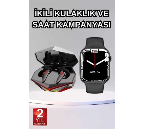 İkili Set Dev Kampanya Ucuz Kulaklık Ucuz Akıllı Saat Gürültü Önleyici Uzun Pil Ömrü