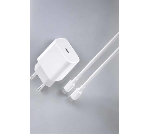 İOS Uyumlu Type-C Girişli Hızlı Şarj 15/15 Pro Max Adaptör ve Kablosu