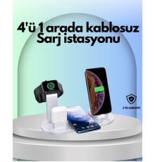 iPhone, Apple Watch ve AirPods ile Uyumlu 4'ü 1 Arada Şarj Ünitesi – Tüm Apple Cihazları Tek Noktada