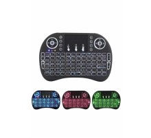 Işıklı Kablosuz Mini Klavye ve Dokunmatik Mouse Seti Türkçe Kablosuz