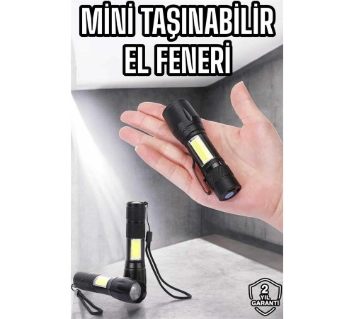 Işıldak El Feneri Kamp Lambası Mini Taşınabilir Acil Durum Lambası Fener Led Işık