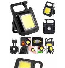 Işıldak USB Şarjlı Cep El Feneri Taşınabilir Mini Led Işık Çok Fonksiyonlu