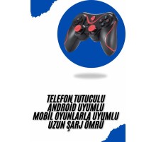 Joystik Gamepad Bluetooth Telefon Tutucu Oyun Kolu Telefon Android Uyumlu
