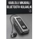 Kablolu Bluetooth Kulaklık Kulak İçi Stereo Mikrofonlu Dijital Göstergeli