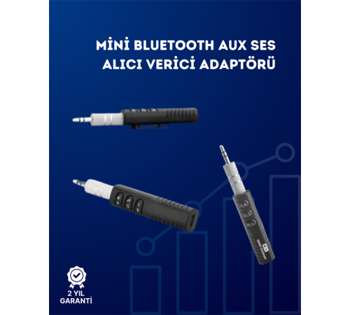 Kablolu Hoparlör ve Kulaklıklar İçin Bluetooth Adaptör | Mini Boy, Klipsli, Taşınabilir