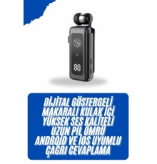 Kablolu Kulak İçi 5.2 Makaralı Titreşimli Bluetooth Kulaklık Hafıza Kart