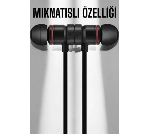 Kablolu Mıknatıslı Sport Kulaklık Bluetooth Bağlantılı