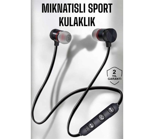 Kablolu Mıknatıslı Sport Kulaklık Bluetooth Bağlantılı