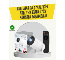 Kablosuz 4K Projeksiyon – Wi‑Fi 6 & Bluetooth 5.0 ile Oyun ve Uygulama Merkezli