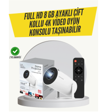 Kablosuz 4K Projeksiyon – Wi‑Fi 6 & Bluetooth 5.0 ile Oyun ve Uygulama Merkezli