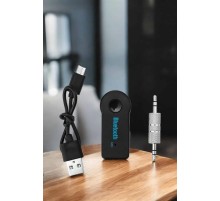 Kablosuz Bluetooth Aux Araç Kiti Siyah Hafıza Kartlı