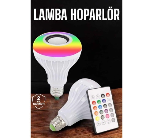 Kablosuz Bluetooth Hoparlör Led Lamba