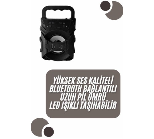 Kablosuz Bluetooth Hoparlör Ses Bombası RGB Işıklı Taşınabilir Yüksek Ses Kaliteli