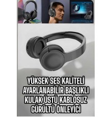Kablosuz Bluetooth Kulaklık ANC/ENC Destekli Kulak Üstü Yüksek Ses Kaliteli