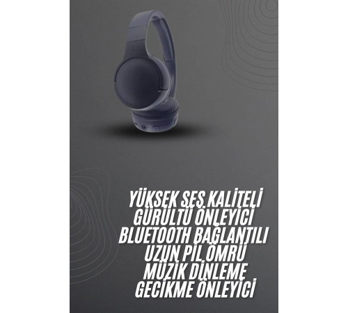 Kablosuz Bluetooth Kulaklık Kulak Üstü Ayarlanabilir Uzun Ömürlü