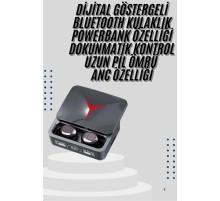 Kablosuz Bluetooth Kulaklık Powerbank Özellikli Göstergeli Hd Mikrofon