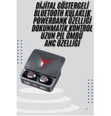 Kablosuz Bluetooth Kulaklık Powerbank Özellikli Göstergeli Hd Mikrofon