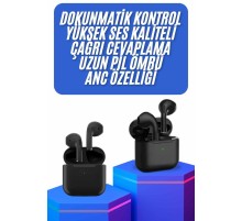 Kablosuz Bluetooth Kulaklık TWS Pro5 Kulaklık ANC Özelliği Dokunmatik Kontrol