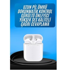 Kablosuz Bluetooth Kulaklık Yeni Nesil Android ve İOS Uyumlu Kulaklık Beyaz