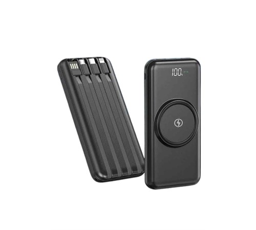 Kablosuz Çoklu Şarj Girişli 10.000 Mah Kablolu Powerbank Taşınabilir