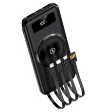Kablosuz Çoklu Şarj Girişli 10.000 Mah Kablolu Powerbank Taşınabilir