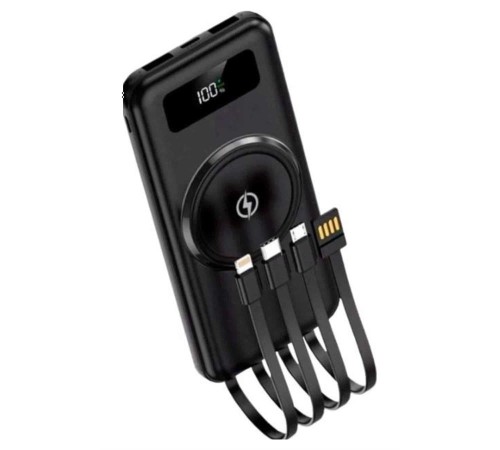 Kablosuz Çoklu Şarj Girişli 10.000 Mah Kablolu Powerbank Taşınabilir
