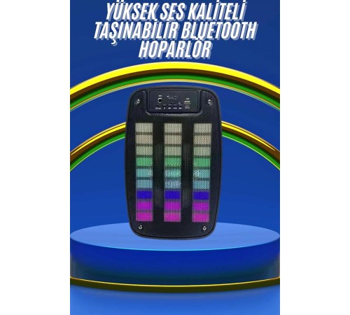 Kablosuz Hoparlör İOS ve Android Uyumlu Şarjlı SD Kart Girişli Bluetooth Hoparlör