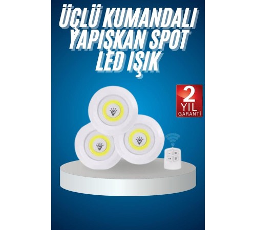 Kablosuz Pilli Işıldak  Masa Lambası Mutfak Tezgah Altı Banyo Dolabı Dolap İçi