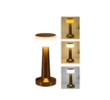 Kablosuz Renkli Masa ve Gece Lambası Altın Rengi Dokunmatik Led Lamba