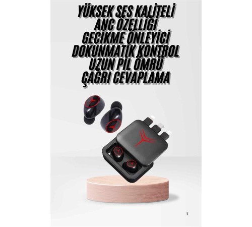 Kablosuz Şarj Göstergeli Powerbank Özellikli Bluetooth Kulaklık Çağrı Cevaplayabilen
