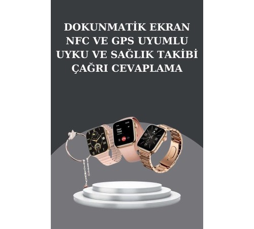 Kadınlara Özel Bileklik Hediyeli Akıllı Saat ve Dijital Göstergeli ANC Özellikli Bluetooth Kulaklık