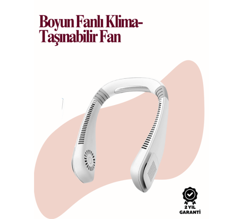 Kanatsız Boyun Tipi Fan | Giyilebilir Serinletici, Düşük Sesli, Hafif ABS Gövde, USB Şarj Edilebilir