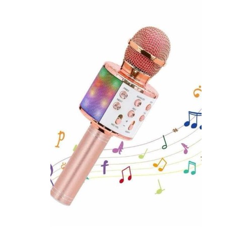 Karaoke Mikrofon Bluetooth Bağlantılı Aux Girişli Uzun Pil Ömrü Yüksek Ses Kaliteli