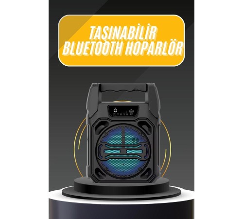 Karaoke Mikrofonlu Fm Radyolu Bluetooth Hoparlör Yüksek Ses Kaliteli